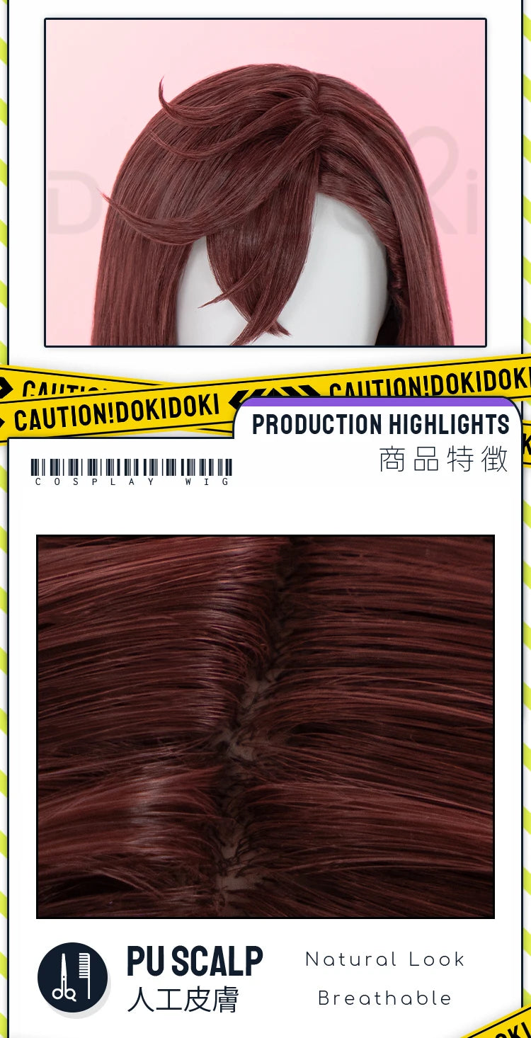 IN STOCK Momo Ayase Wig Anime Dandadan Cosplay DokiDoki Women 38cm Brown Short Hair Ayase Momo Maid Halloween Ear Clips Free Cap