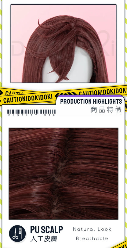 IN STOCK Momo Ayase Wig Anime Dandadan Cosplay DokiDoki Women 38cm Brown Short Hair Ayase Momo Maid Halloween Ear Clips Free Cap