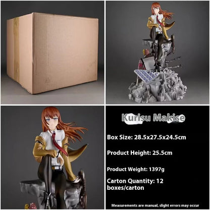 Makise Kurisu Anime Figure Beauty Model Fate Stone Gate Game Collect Gifts Desktop Decorations Fan Gifts 25.5cm ornament