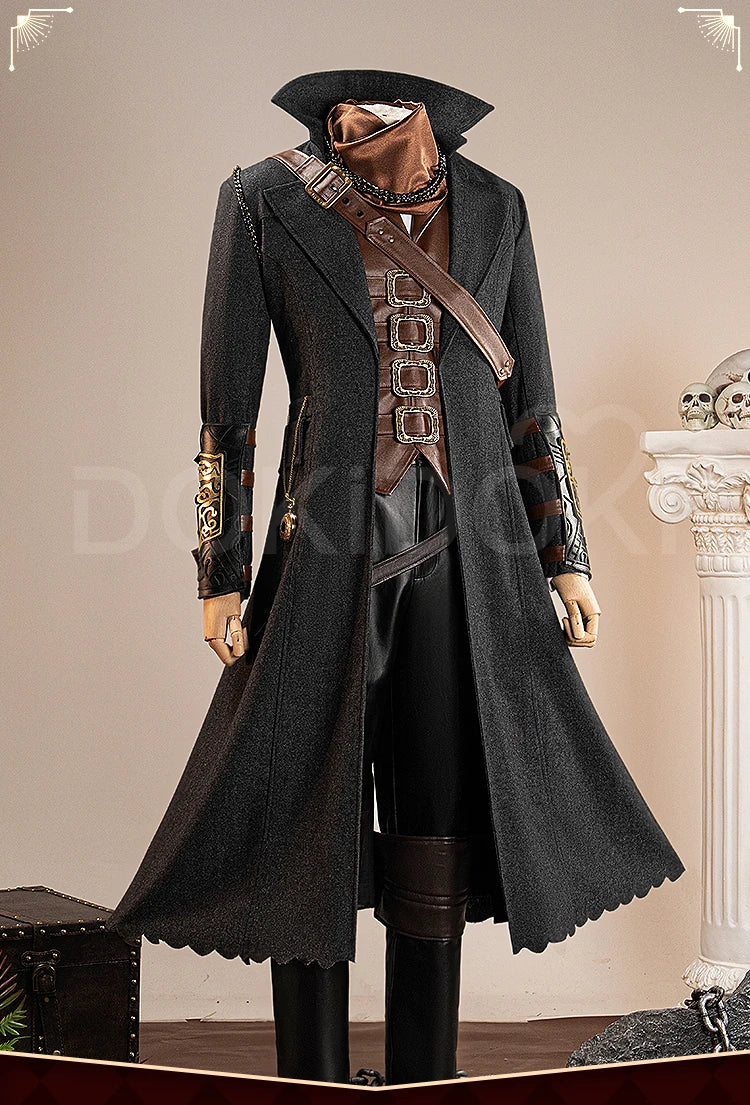 Gehrman Cosplay Costume Game Bloodborne Cosplay【XS-3XL】DokiDoki-R Men Hunter Halloween Costume Gehrman Hat Plus Size