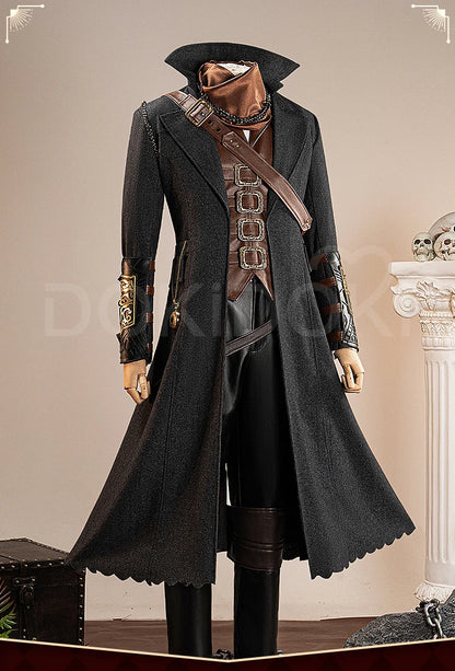 Gehrman Cosplay Costume Game Bloodborne Cosplay【XS-3XL】DokiDoki-R Men Hunter Halloween Costume Gehrman Hat Plus Size