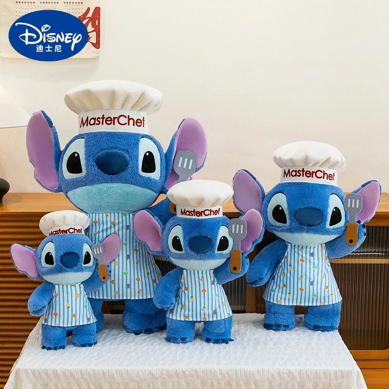 50/60/75cm Big Size Chef Stitch Disney Anime Plush Stuffed Doll Kawaii Room Decoration Plushies Children's Pillow Holiday Gift
