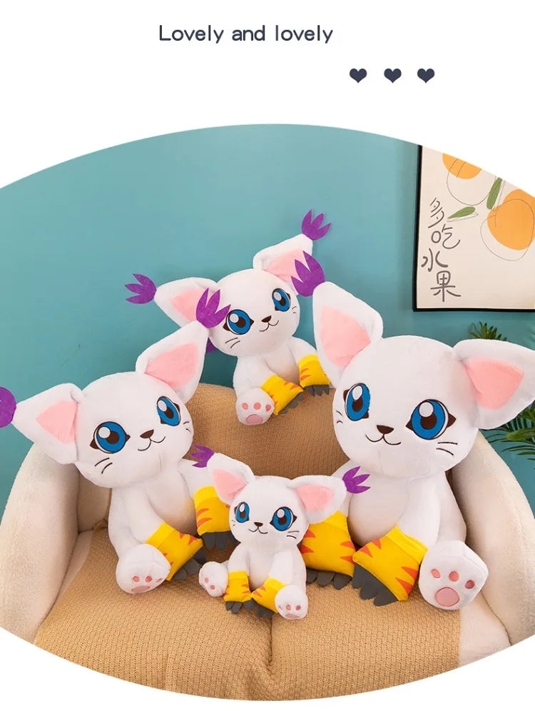 New Digimon Adventure Plush Toys Tailmon Action Figure Cartoon Stuffed Sitting Position Doll Soft Pillow Room Decor Toys Gifts