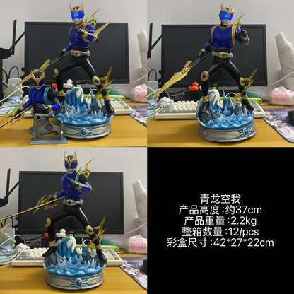 38cm Masked Rider Kuuga Rising Dragon Form Anime Figure Kamen Rider Figurine Collection Statue Model Ornament Room Desk Toy Gift
