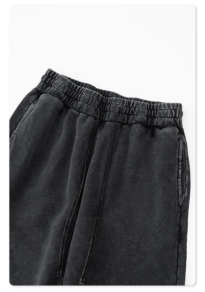 ZODF New Autumn Winter Men Washed 400gsm Sweatpant Unisex Loose Heavyweigh Cotton Sport Joggers Pants Streetwears HY0893