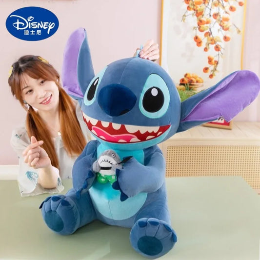 35/45/60cm Big Size Stitch Disney Anime Plush Stuffed Doll Kawaii Room Decorated with Plushies Pillow Ornaments Holiday Gifts