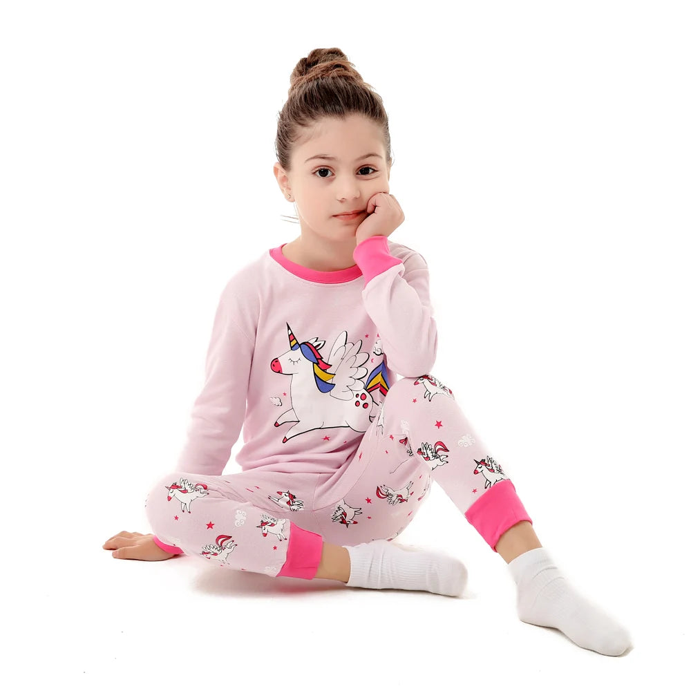 Boys Pajamas Sets 2 to 3 4 5 6 7 8 Years Cotton Long Sleeve Toddler Boy Pijama Autumn Winter Kids Sleepwear Set Children Clothes