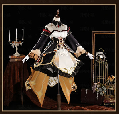 Genshin Impact Sandrone Cosplay Costume Wig Marionette Dress Uniform Eleven Fatui Harbingers Halloween Party Women Girls Props