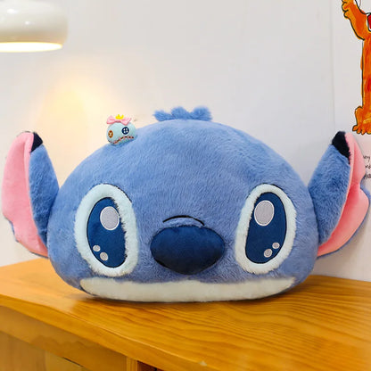 55/80cm Disney Lilo and Stitch Pillow Plush Toy Cartoon Anime Stuffed Kawaii Scrump Stich Doll Plushie Kids Birthday Xmas Gifts