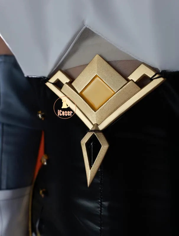 Genshin Impact Ineffa Cosplay Costume Wig Cloak Uniform Outfit Headwear Boom Boom Thunderwave Halloween Party for Women Girls