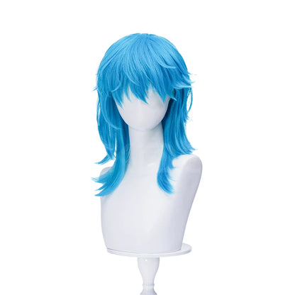 IN STOCK Sallyy Wig Game Cosplay DokiDoki Women Blue 33cm 45cm Short Dual Ponytail Hair Sally Cosplay Halloween Free Wig Cap