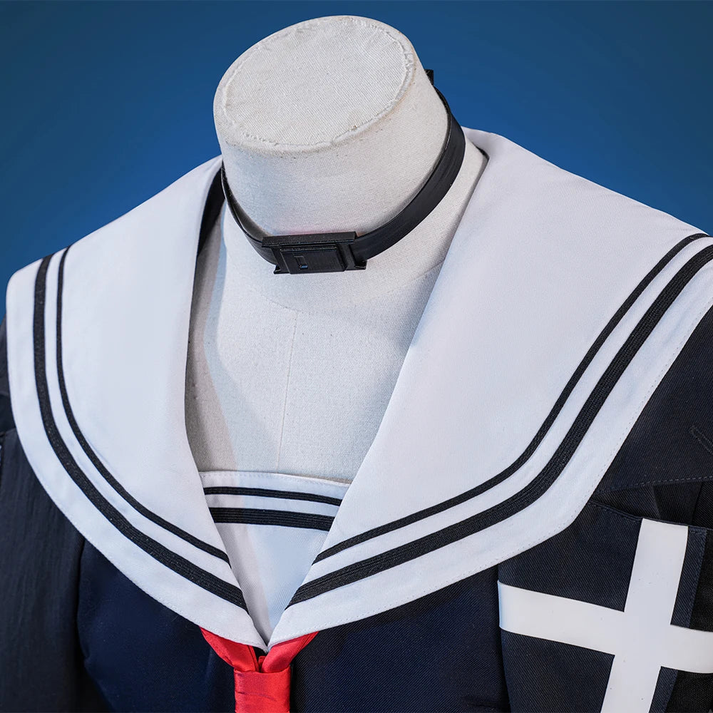 Wuthering Waves Chisa Cosplay Costume Wig Jacket Uniform Headwear Tattoo Sticker Socks Halloween Party for Women Girls Accessory