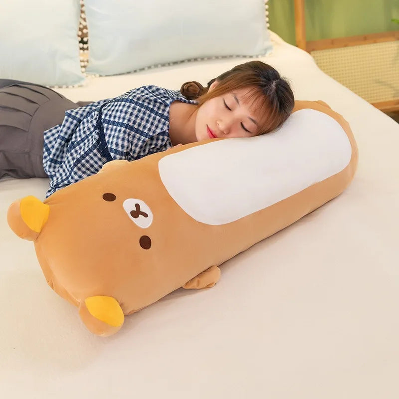 60/80/100cm Big Size Rilakkuma Kawaii Anime Plush Stuffed Doll Cartoon Room Decor Plush Pillow Children's Holiday Gift