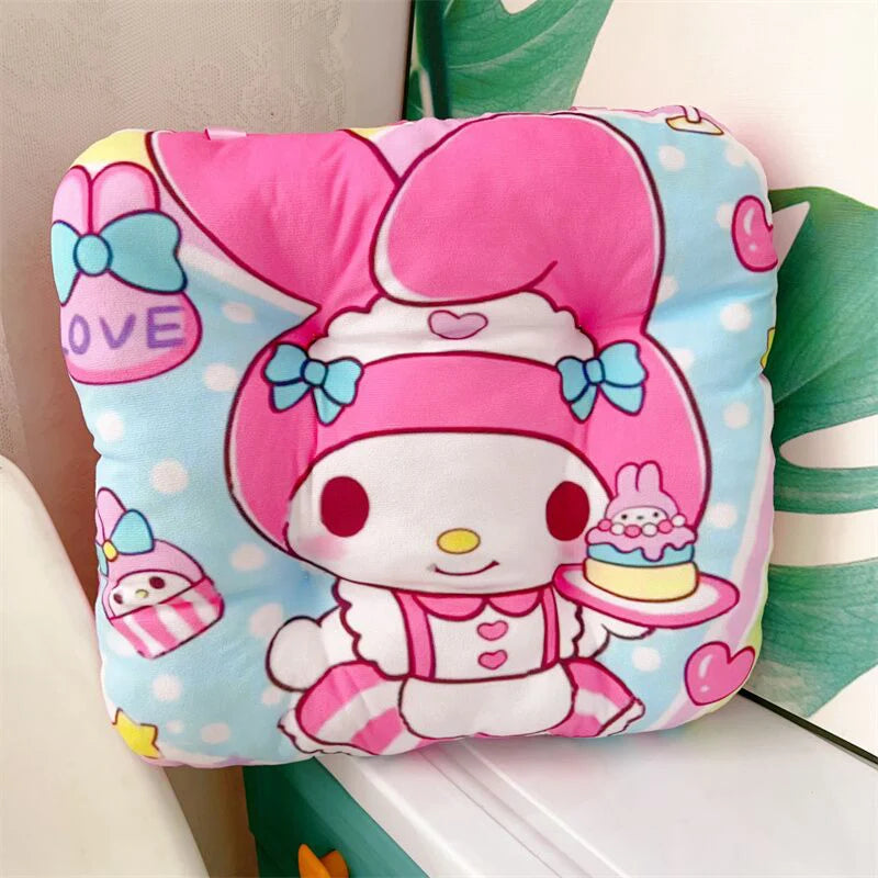 Sanrio Kuromi Plush Cushion Cute Anime Pochacco Cinnamoroll Hello Kitty My Melody Chair Non-slip Seat Cushion Xmas Gift For Girl