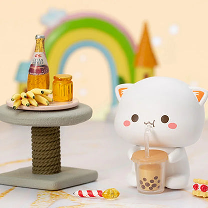 Peach Cat V2 Blind Box Cartoon Anime Figure Doll Trendy Toy Cute Pvc Desktop Room Ornament Decoration Collect Gift Mystery Box