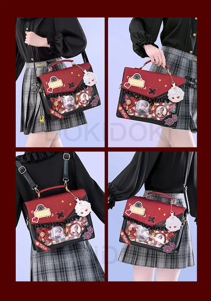 IN STOCK Sylus Cosplay Doujin Bag Game Love and Deepspace DokiDoki Sylus Itabag Red Black School Bag Cosplay Prop