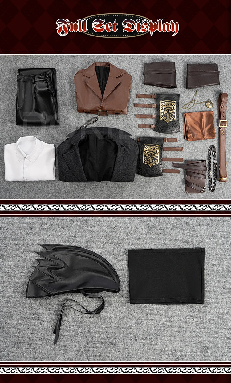 Gehrman Cosplay Costume Game Bloodborne Cosplay【XS-3XL】DokiDoki-R Men Hunter Halloween Costume Gehrman Hat Plus Size