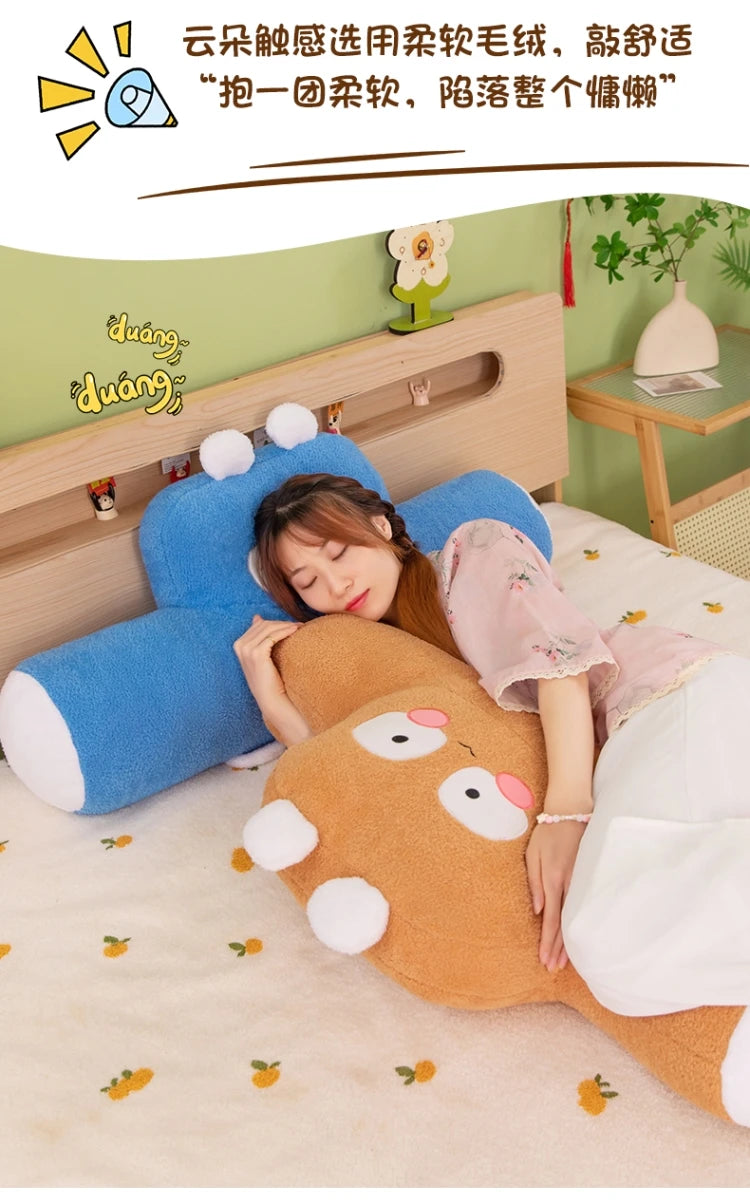 New Cute Car Cushion Office Seat Lumbar Support Creative Sofa Pillow Multifunctional Foot Cushion Nap Pillow