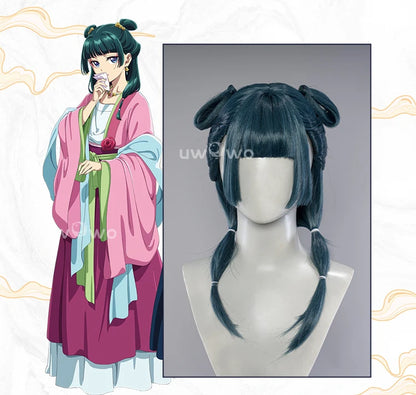 IN STOCK UWOWO Anime Thee Apothecaryy Diariess Maomao Garden Party Hanfuu Cosplay Wig Long Green Hair