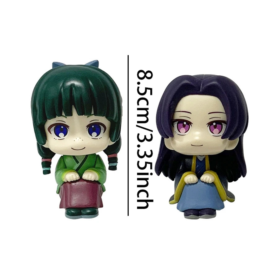 8.5cm Kusuriya no Hitorigoto Maomao Q Version Jinshi PVC Action Figure Collectible Model Doll Toy - 6.3cm 2PCS