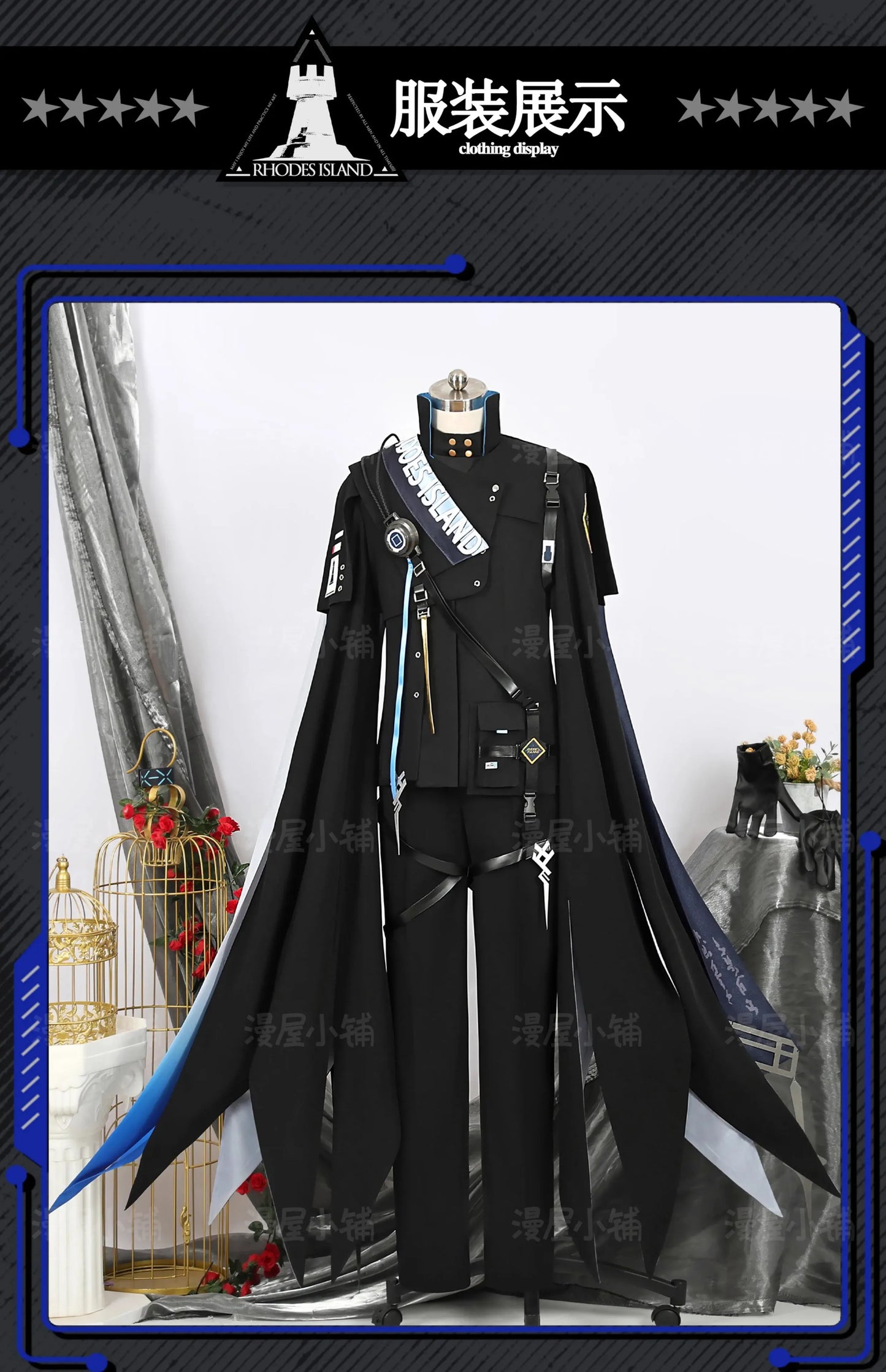 Arknights Aefanyl Logos Cosplay Costume Wig Uniform Earrings Ears Rhodes Island Elite Operator Halloween Party Women Men iCoser