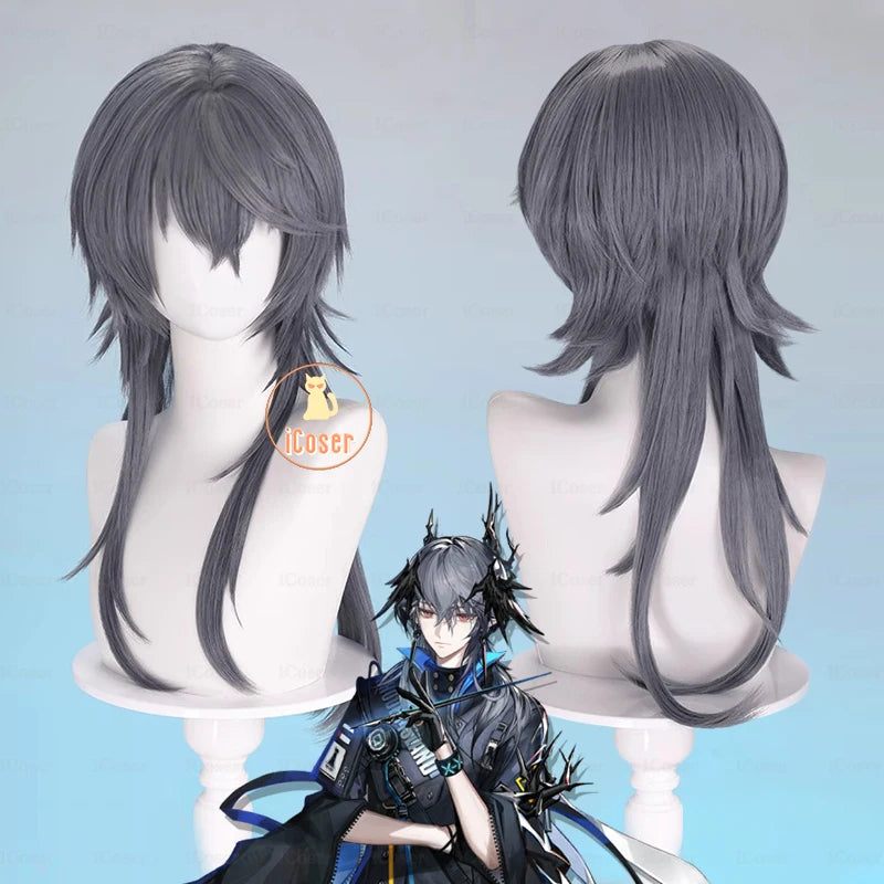 Arknights Aefanyl Logos Cosplay Costume Wig Uniform Earrings Radiant Serenity Ambience Synesthesia Halloween Party for Women Men