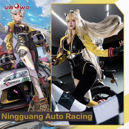 LAST BATCH UWOWO Genshin Impact Fanart Ningguang Auto Racing Suit Cosplay Costume