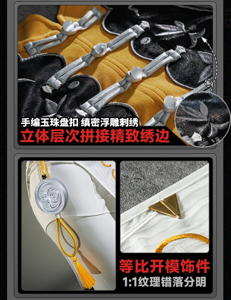 Zenless Zone Zero Ye Shunguang Cosplay Costume Wig Dress Cheongsam Headwear Tail Halloween Party for Women Girls Props iCoser