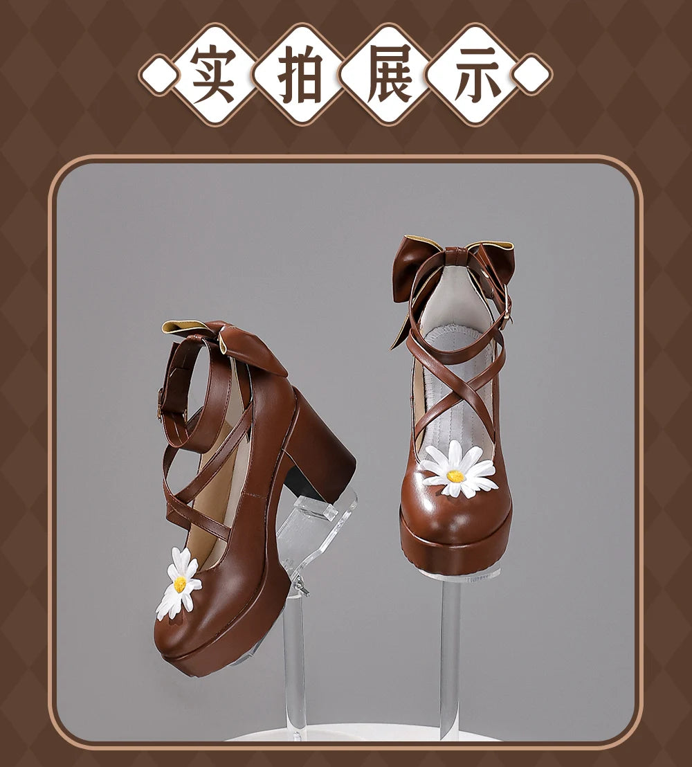 Wuthering Waves Chisa Korea Cafe Collaboration Cosplay Set Polyester