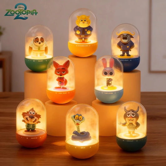 52TOYS Zootopia Nick Judy Night Light 9cm PVC Model