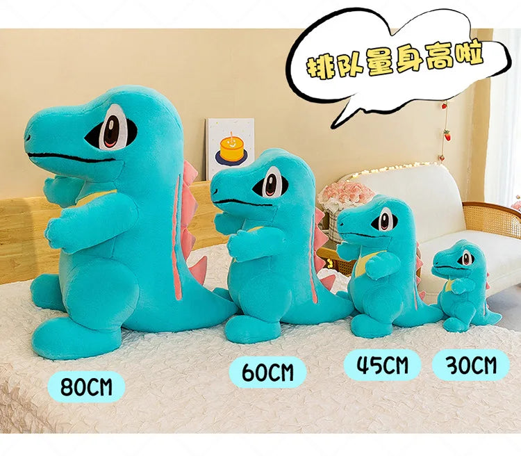 80CM Big Size Pokemon Totodile Plushies Waninoko Peluche Cartoon Anime Kawaii Ornament Comfortable Soft Doll Children Toy Gift