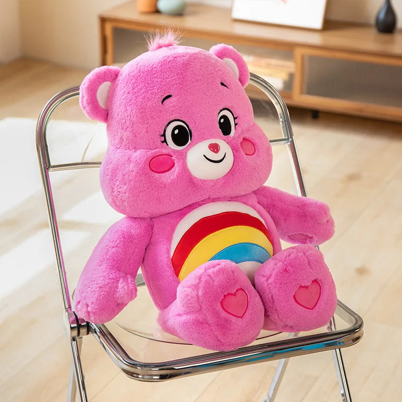 Rainbow Bear Plush Cute Anime Teddy Bear Toy Big Size Stuffed Doll Soft Cushion Kawaii Room Decor Pillow Xmas Gifts