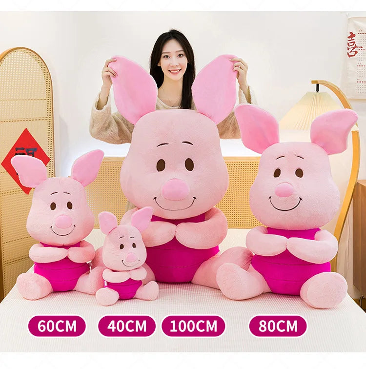 60/80/100cm Super Big Size Piglet Disney Anime Plush Stuffed Doll Kawaii Room Decoration Plushies Children's Pillow Holiday Gift