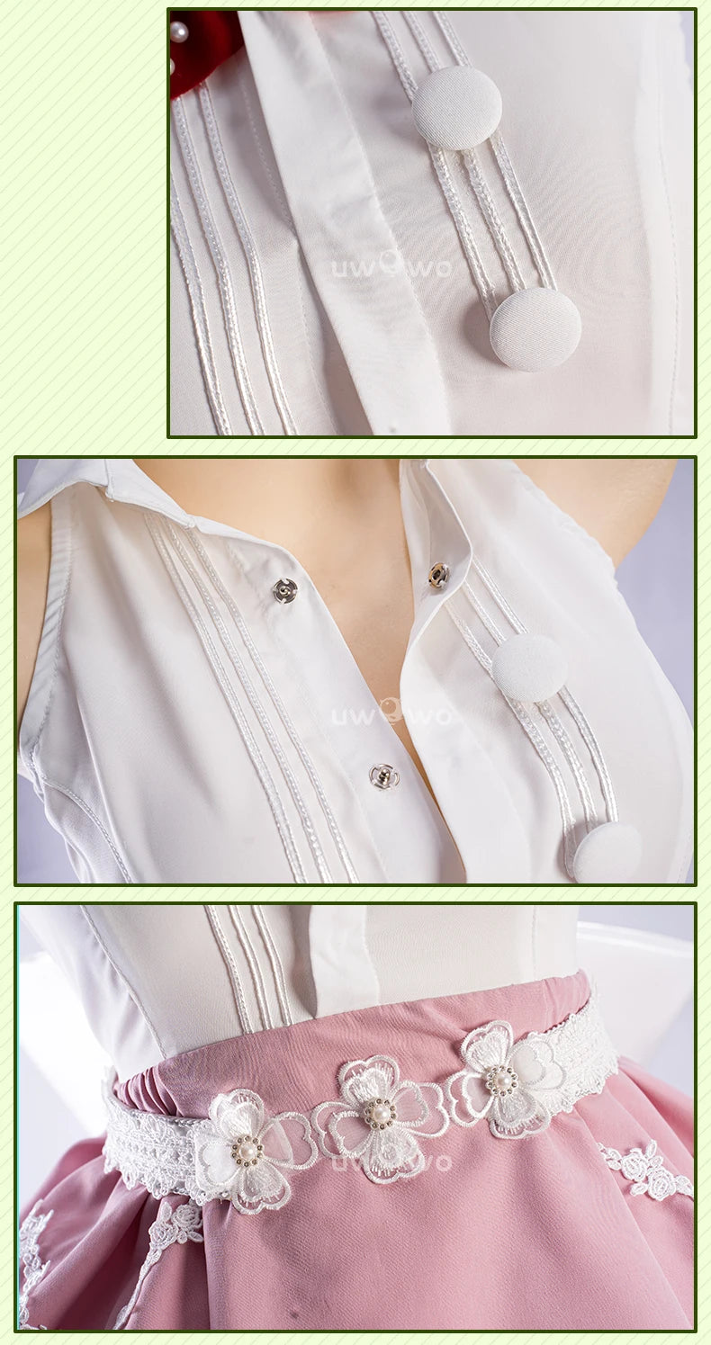 IN STOCK UWOWO Game Arknights Nightmare The Ferry Girl Cosplay Costume Pink Dress Halloween Costume