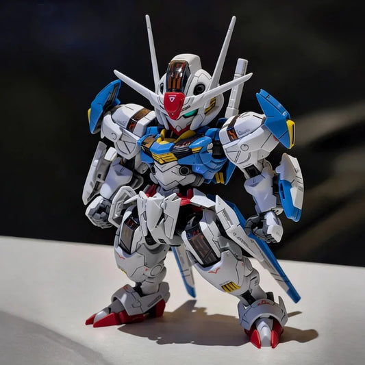 SUPA MGSD Aerial SD Q-Version Mecha Warrior Action Figure Model Toy Collectible with Detachable Parts Assembly GK Gifts