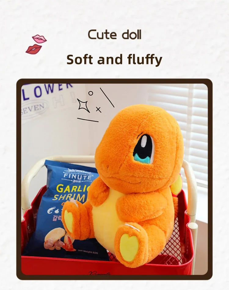 35/80cm Charmander Pokemon Plush Toys Large Anime Doll Cute Pillow Giant Pokémon Plushie Squirtle Stuffed Gift for Kid Christmas