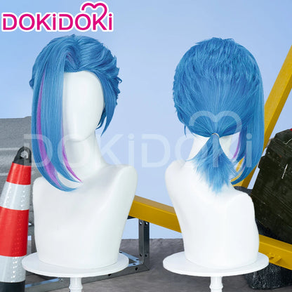IN STOCK Jinxx Wig Game DokiDoki-R Women 38cm Hair Jinxx Cosplay Mask Tattoo Necklace Nails Bun Wig Luminous Ball Free Cap