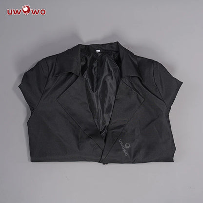 UWOWO Makimaa Cosplay Anime Makimaa Cosplay Costume Black Trench Shirt Tie Pants Men Women Suit Uniform