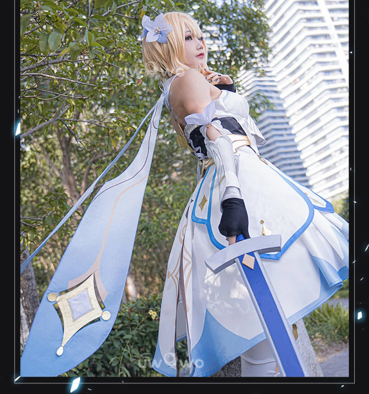LAST BATCH UWOWO Traveler Lumine Cosplay Costume Game Genshin Impact Female Lumine Dress Full Set Oufits with Shinning Lights