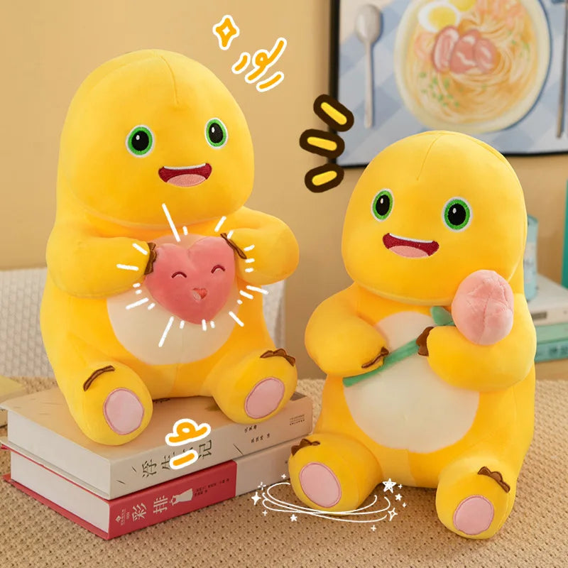 Hot Kawaii Plush Doll Love Yellow Embracing Flower Milk Dragon Dinosaur Doll Cute Plush Stuffed Pillow Soft Doll Birthday Gift