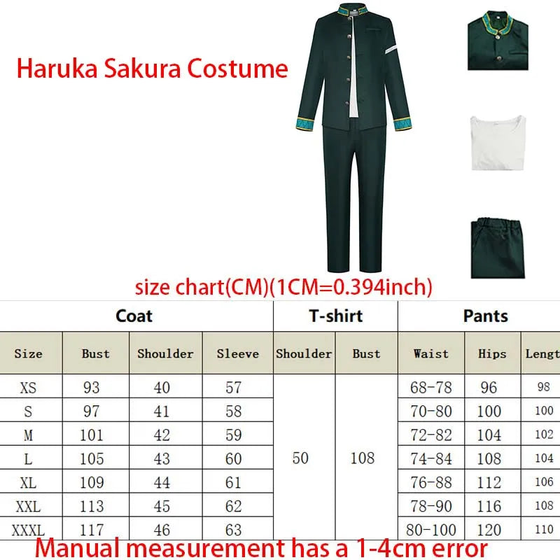 HOMCHEE TRENDS CosCN Hayato Suo School Uniform Set Cotton Polyester - Haruka Sakura / XS（old）