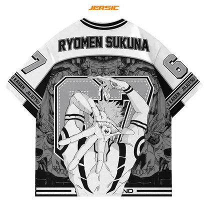  67 Jersey Ryomen Sukuna Jujutsu Kaisen Anime Style Kpop Baseball Hockey Tshirt Fashion Streetwear Anime Daily Unisex Tops Tees