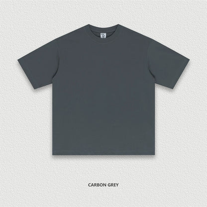 ZODF New 2025 Men Basic Solid 255gsm Cotton T-Shirts Unisex Loose Breathable Comfortable T Shirt Brand Clothes HY0973