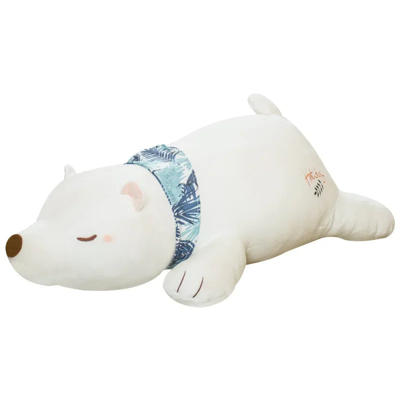 Cute Cartoon Polar Bear Plush Toy Large Animals Stuffed Plushies Dolls Soft Sleeping Pillow Bedroom Decoration Children Gifts