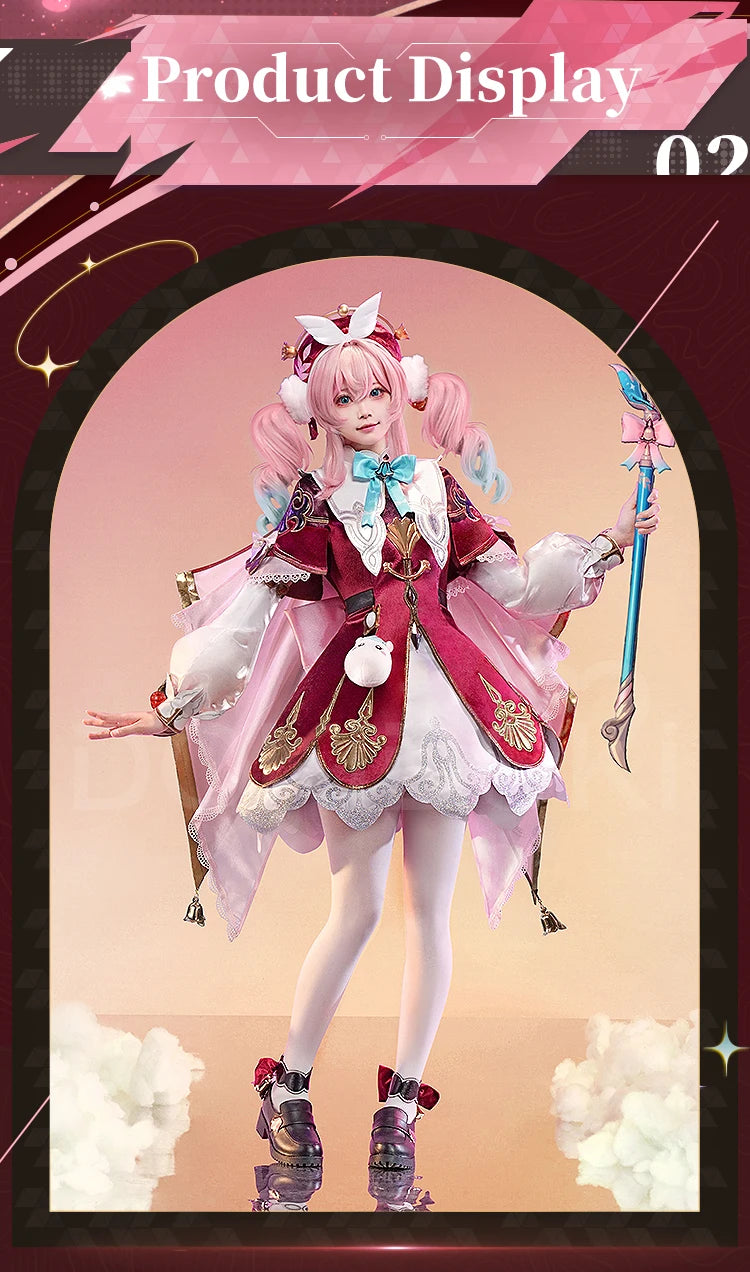 IN STOCK Hyacine Cosplay Costume Game Honkai: Star Rail DokiDoki-SR HSR Women Cute Amphoreus Hyacine Cosplay Wig
