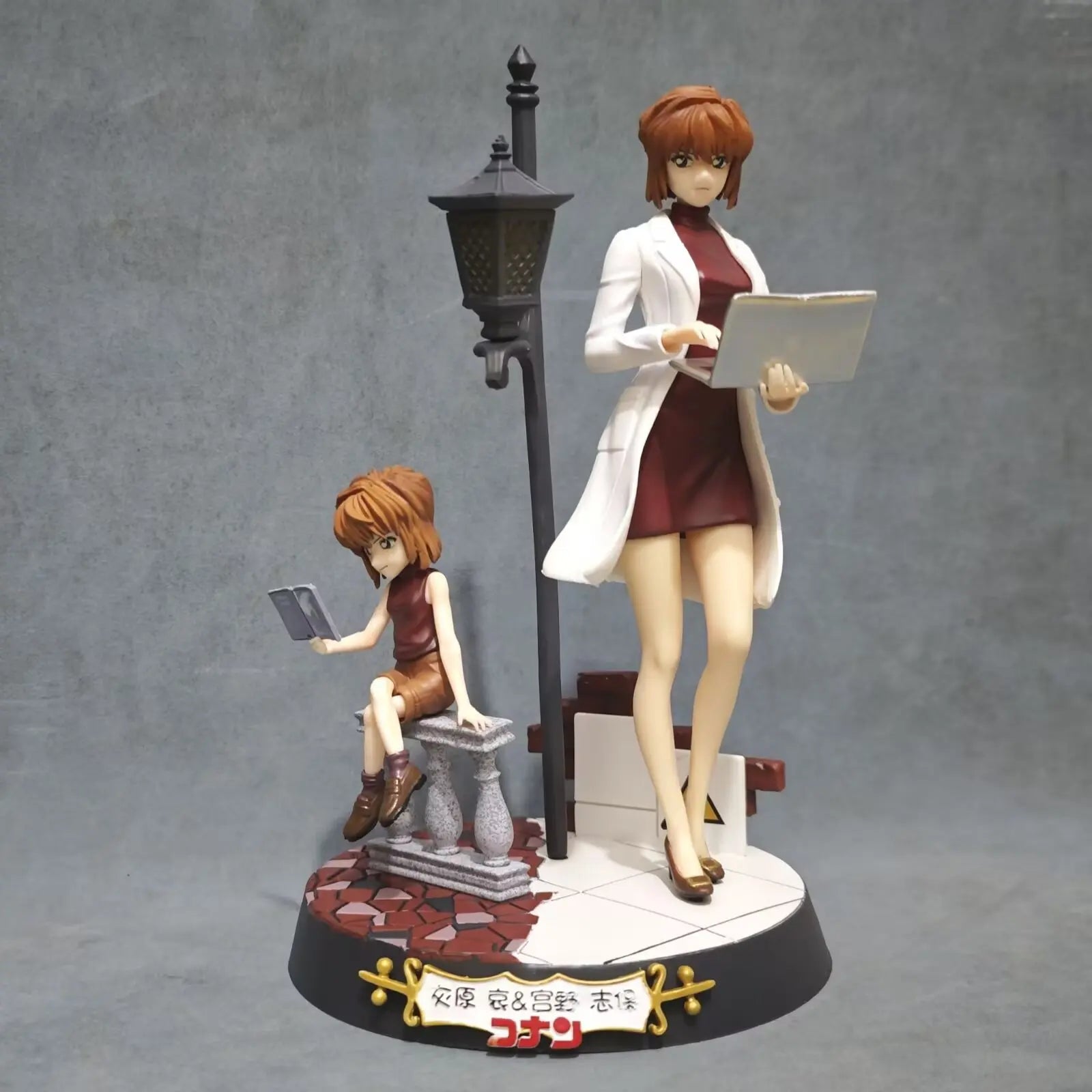 Detective Conan Ai Haibara Two Forms PVC Figure Desktop Ornament for Anime Fans - 12-26cm