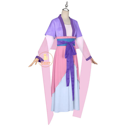 Anime The Apothecary Diaries Maomao Cosplay Costume Dress Wig Purple Pink Dress Kusuriya No Hitorigoto Halloween for Women Props
