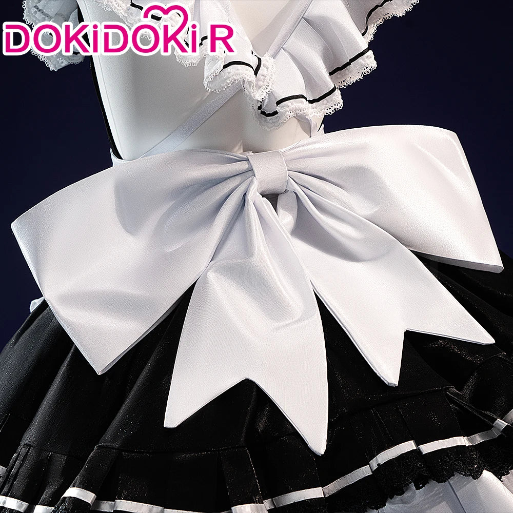Privaty Cosplay Costume Game DokiDoki-R Women Cute Black White Maid Dress Privaty Sexy Costume Cosplay Suits