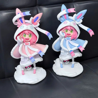 20cm Spy×Family Anime Figure Anya Forger Figure Cos Sylveon Eevee Figurine Gk Statue Model Doll Collection Room Decora Toys Gift