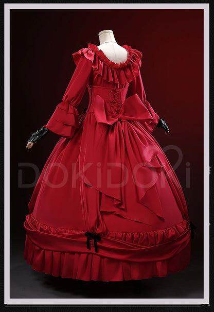 Scarlet El Vandimion Cosplay Costume Anime May I Ask for One Final Thing? Cosplay DokiDoki-R Women Red Lolita Dress Christmas